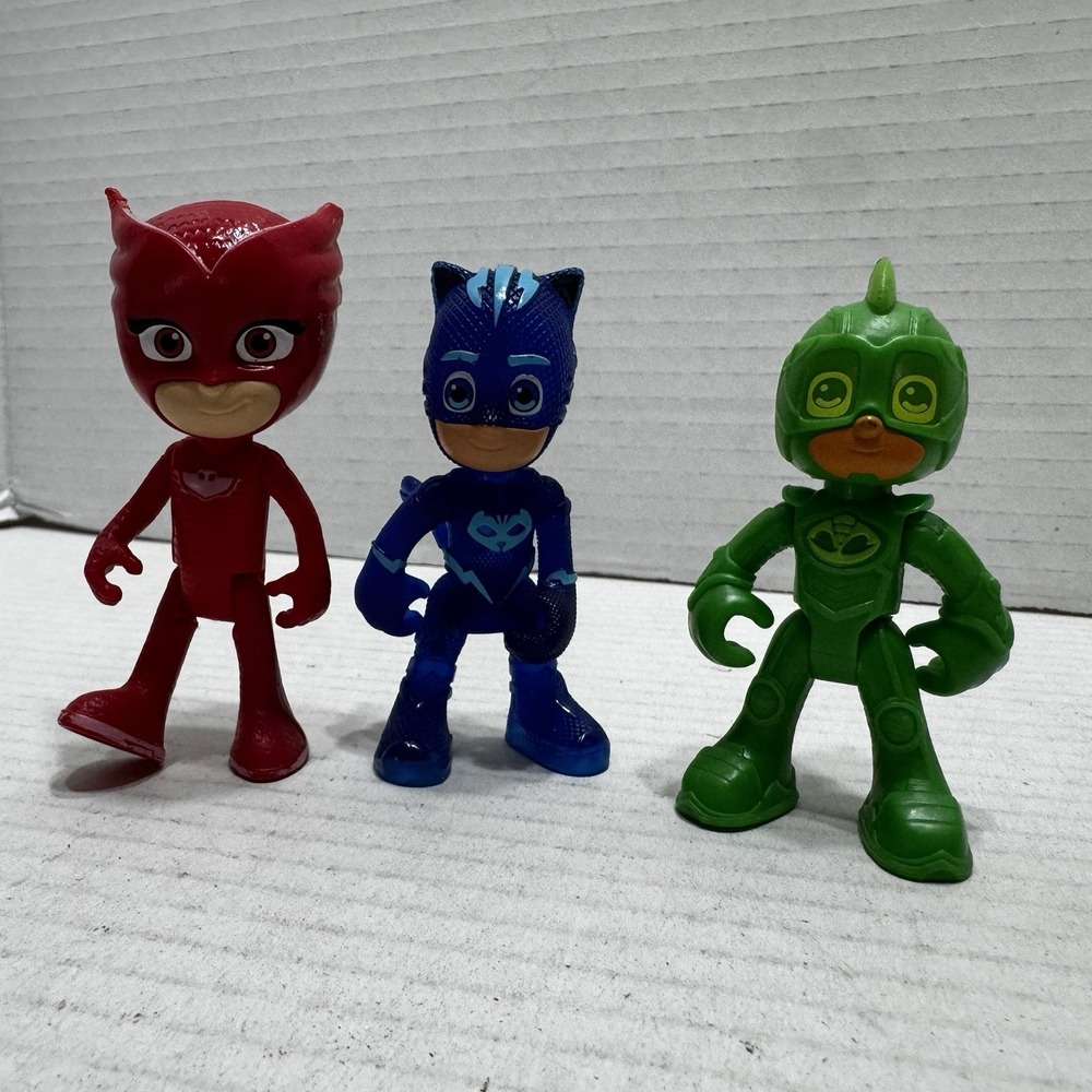 PJ Hero Masks Lot Of 3 Action Figures Gekko Catboy Owlette Cake Toppers Party